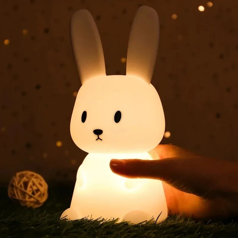 LED Night light Silicone Rabbit Touch Sensor lamp Cute Animal Light Bedroom Decor Gift for Kid Baby Child Table Lamp Home Decor