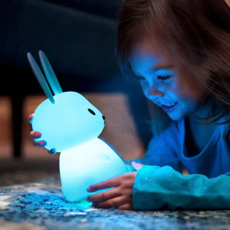 LED Night light Silicone Rabbit Touch Sensor lamp Cute Animal Light Bedroom Decor Gift for Kid Baby Child Table Lamp Home Decor