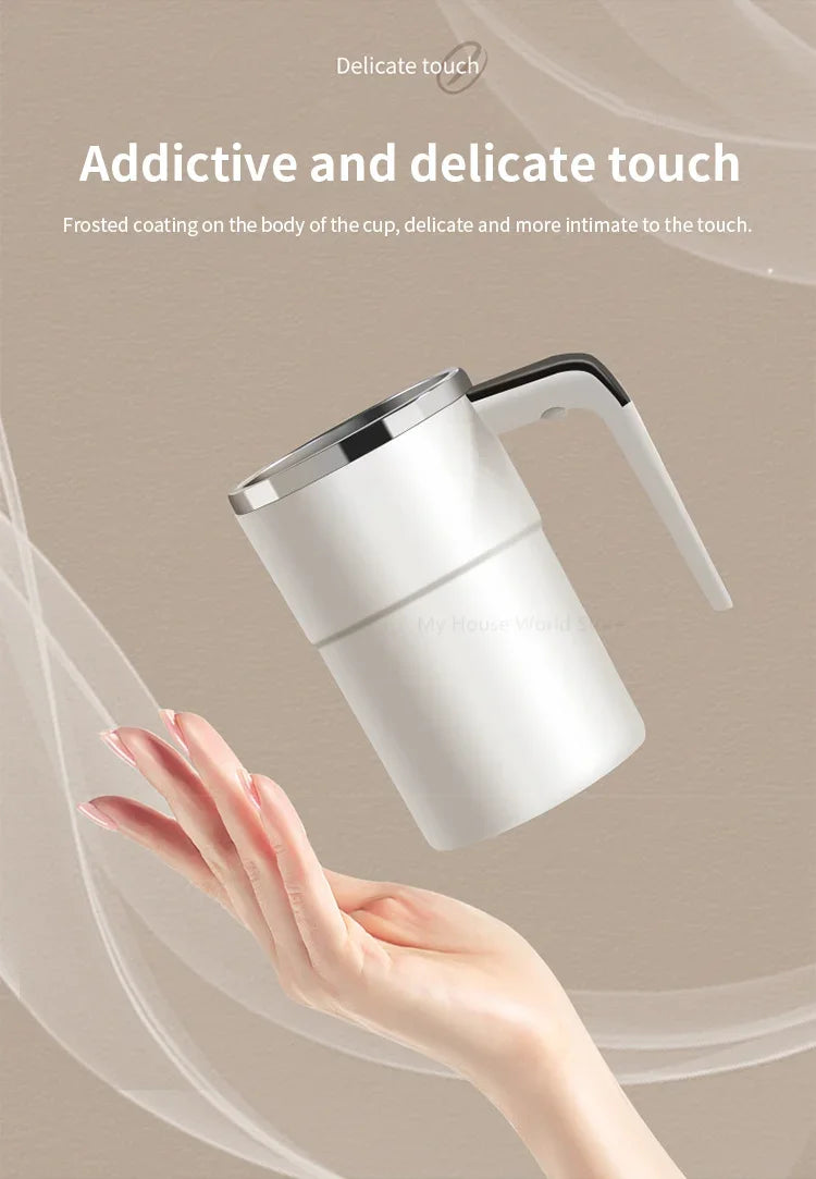 Rechargeable Automatic Self-Stirring Mug – Portable Magnetic Electric Stainless Steel Mixer for Coffee and Beverages