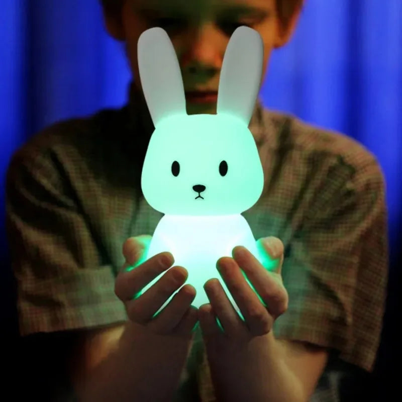 LED Night light Silicone Rabbit Touch Sensor lamp Cute Animal Light Bedroom Decor Gift for Kid Baby Child Table Lamp Home Decor